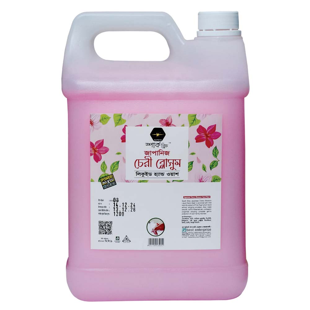 Picture of Spark bliss Japanese Cherry Blossom liquid hand wash Surfactant Based hand wash-5ltr