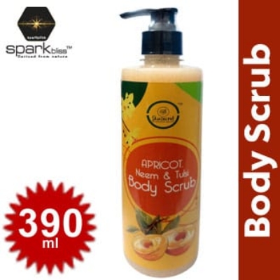 Picture of Skin Secret & Skincare Shower Scrub Apricot Mixed Neem & Tulsi  Foming Body Massage and Refreshing Body Wash - Shea Butter Moisturizing Deep Whitning, Smoothing & Cleansing Exfoliating used for Both Male / Female - 390ml