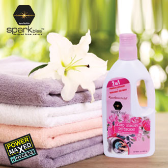 Picture of Sparkbliss Liquid Softener Natural Blue Brightener Fabric Conditioner & Long lasting Fragrance Orchid Extract- 5Ltr