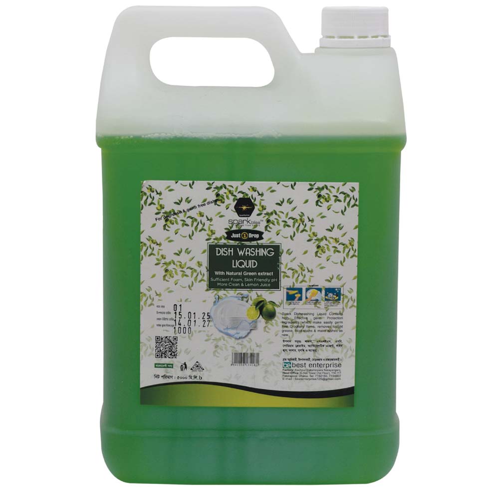 Picture of Spark bliss Dish wash Liquid Lemon Green- 5Ltr