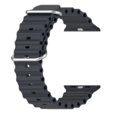 Picture of Ocean Band Compatible with for Apple Watch Band 42mm 44mm 45mm 49mm for Women Men, Adjustable Loop Silicone Waterproof Sport Strap for iWatch Series Ultra/8/7/6/5/4/3 ( only belt )