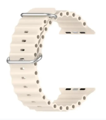 Picture of Ocean Band Compatible with for Apple Watch Band 42mm 44mm 45mm 49mm for Women Men, Adjustable Loop Silicone Waterproof Sport Strap for iWatch Series Ultra/8/7/6/5/4/3 ( only belt )