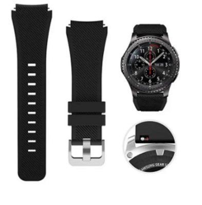 Picture of Soft Silicone Strap For Galaxy Watch-46mm Active Gear-S3 46 Frontier Active 2 22mm strap