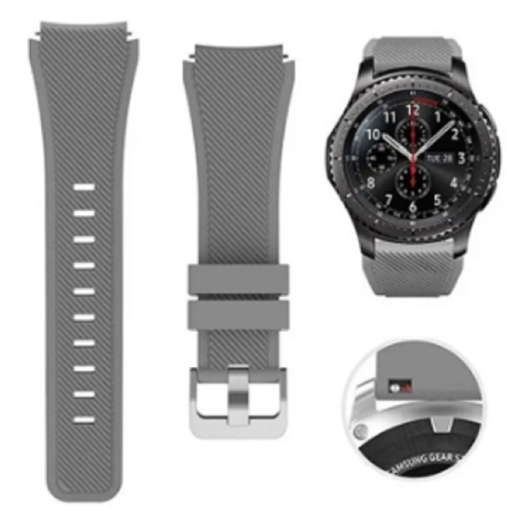Picture of Soft Silicone Strap For Galaxy Watch-46mm Active Gear-S3 46 Frontier Active 2 22mm strap