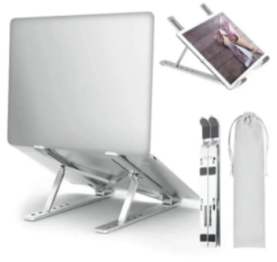 Picture of Laptop stand aluminum alloy adjustable multi-angle laptop stand 10-17 inch tablet notebook laptop stand - cloth stand