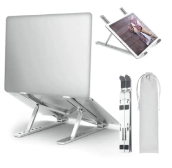 Picture of Laptop stand aluminum alloy adjustable multi-angle laptop stand 10-17 inch tablet notebook laptop stand - cloth stand
