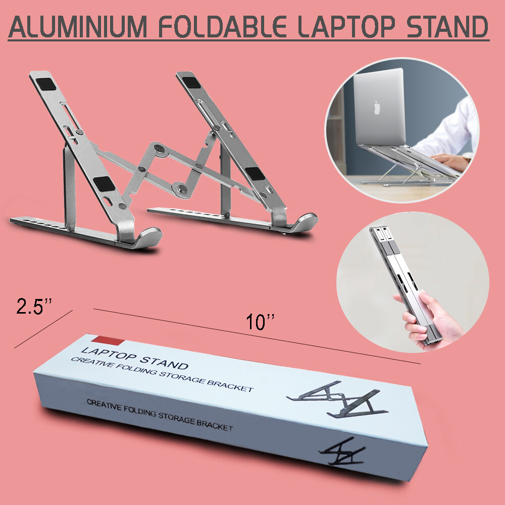 Picture of Laptop stand aluminum alloy adjustable multi-angle laptop stand 10-17 inch tablet notebook laptop stand - cloth stand
