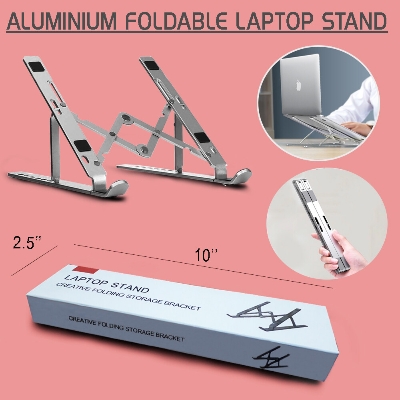 Picture of Laptop stand aluminum alloy adjustable multi-angle laptop stand 10-17 inch tablet notebook laptop stand - cloth stand