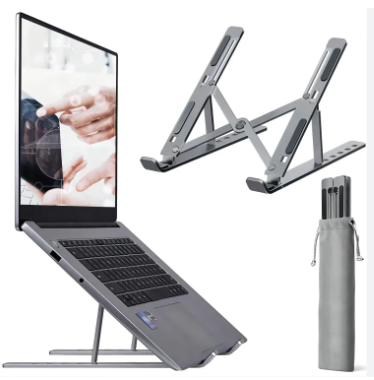 Picture of Laptop stand aluminum alloy adjustable multi-angle laptop stand 10-17 inch tablet notebook laptop stand - cloth stand