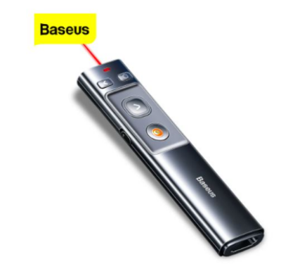 Picture of Baseus Orange Dot Wireless Presenter Pen 2.4Ghz USB C Adapter Handheld Remote