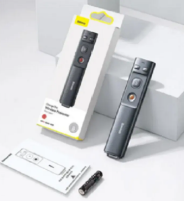 Picture of Baseus Orange Dot Wireless Presenter Pen 2.4Ghz USB C Adapter Handheld Remote