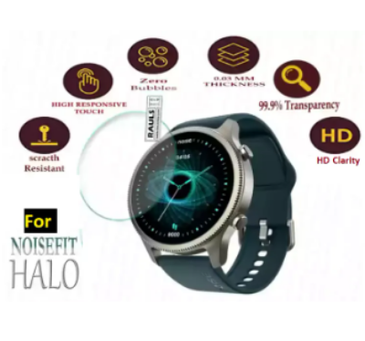 Picture of For Noisefit Halo Smartwatch Premium Transparent Tempered Glass Screen Protector
