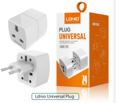 Picture of LDNIO Z4 Universal Plug Adapter ABS VO with UK/EU/US/AU Pin & 2 Universal Socket (6A)