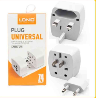 Picture of LDNIO Z4 Universal Plug Adapter ABS VO with UK/EU/US/AU Pin & 2 Universal Socket (6A)