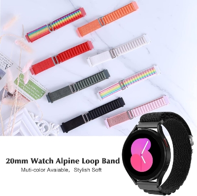 Picture of 20mm Premium Alpine Loop Strap For Amazfit Bip 3/ Bip 3 Pro/ GTS 3/ GTS 4/ GTS 4 Mini - Haylou RS4/ RS4 Plus/ RS4 Max/ - Kieslect Lora/ Lora 2/ - Colmi C60/ P28/ P28 Plus/ P45 Smartwatch -Smart Watch Belt