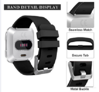 Picture of Fitbit Versa 2/Fitbit Versa/Fitbit Versa Lite Classic Soft Silicone Adjustable Sport Band Strap for Smartwatch