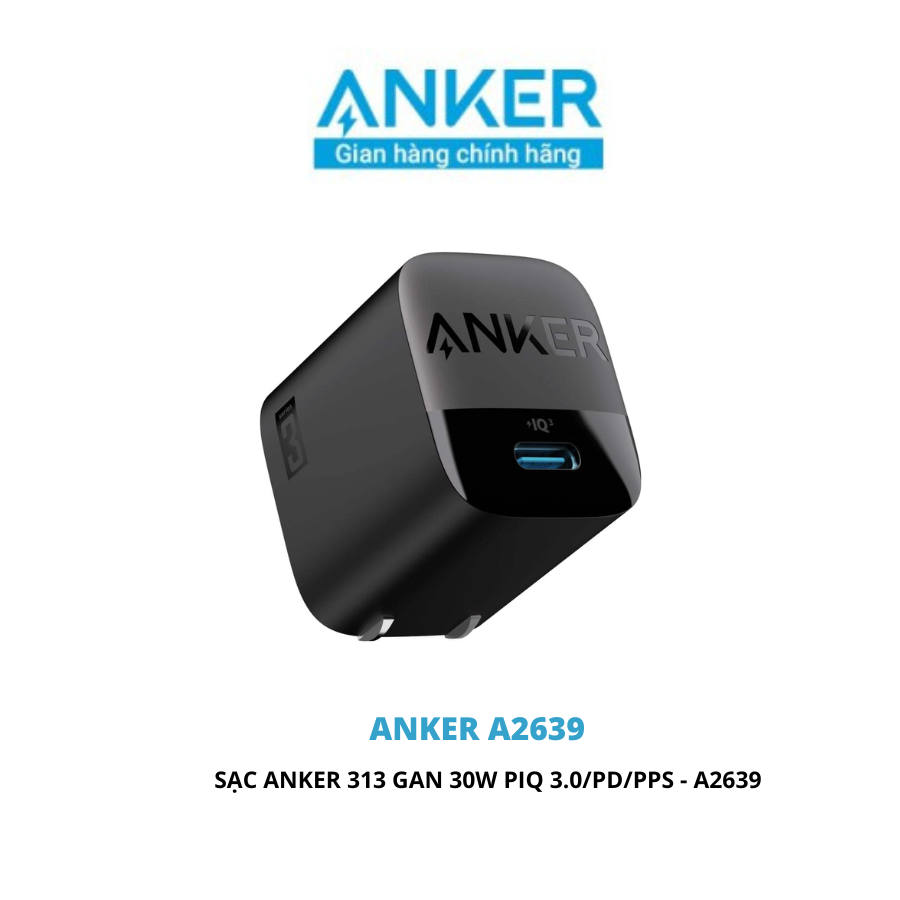 Picture of Anker 30W Foldable Charger Adepter Black