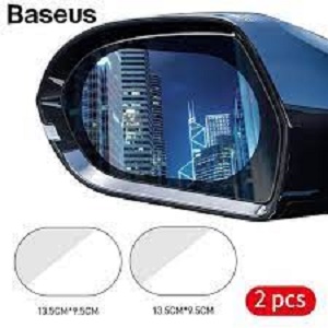 Picture of Baseus 2 Pcs 0.15mm Car Rearview Mirror Universal Auto Window Clear Film Anti Fog Window Foils Rainproof Protective Car Sticker Color Transparent
