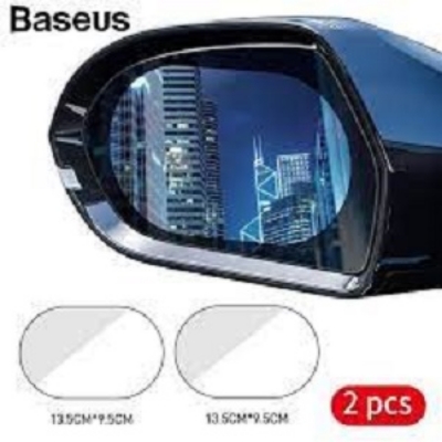 Picture of Baseus 2 Pcs 0.15mm Car Rearview Mirror Universal Auto Window Clear Film Anti Fog Window Foils Rainproof Protective Car Sticker Color Transparent