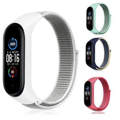 Picture of Xiaomi Mi Band 3/4/5/6/7/Aazfit Band 5 Is Compatible With Nylon Band - Xiaomi Band 3/4/5/6/7/Amazfit Band 5 For Replacement Strap Ristband Sport Band