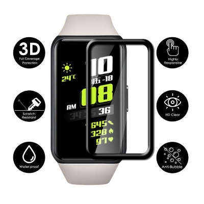 Picture of Honor Band 7 Smartwatch Plastic Full Coverage HD Clear 3D Curved Edge Screen Protector For Smartwatch