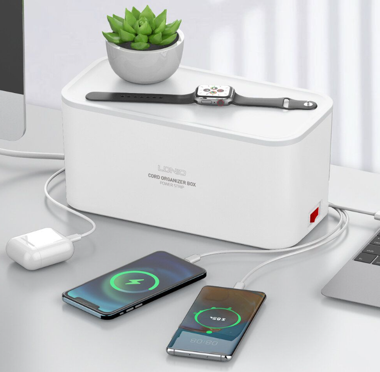 Picture of LDNIO SC5309 5xAC 3xUSB 2500W Power strip with Organizer - white