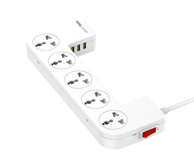 Picture of LDNIO SC5309 5xAC 3xUSB 2500W Power strip with Organizer - white