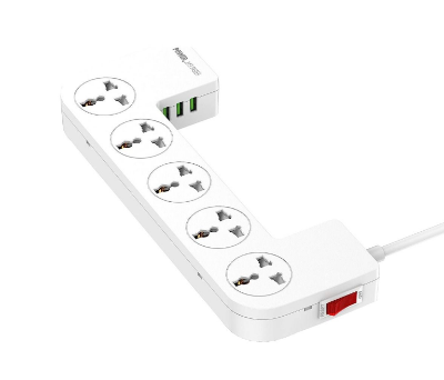 Picture of LDNIO SC5309 5xAC 3xUSB 2500W Power strip with Organizer - white