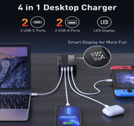 Picture of Ldnio 100W GAN Super Fast Charger A4809C