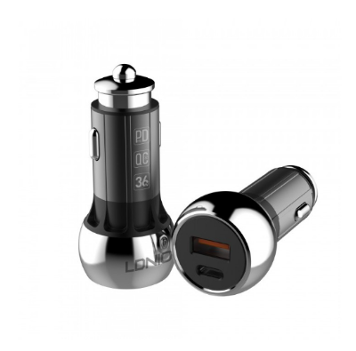Picture of LDNIO C1 USB, USB-C Car charger + Lightning Cable