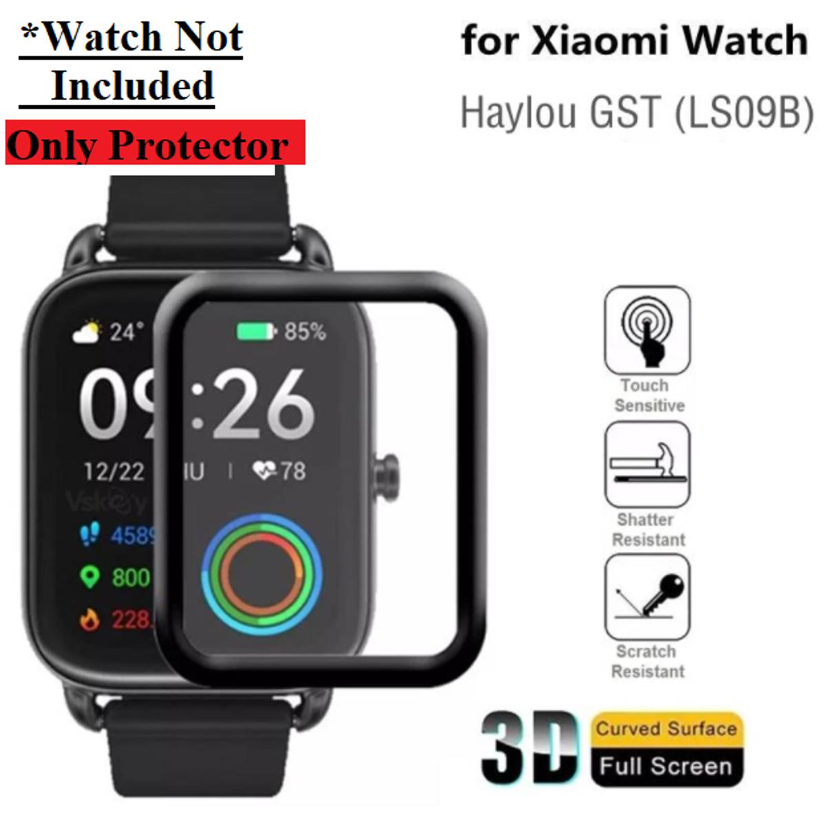 Picture of Haylou GST (LS09B) Screen Protector 3D Full Coverage Protective Protector Scratch Proof Clear Soft Fibre Glass Smart Watch Screen Protector
