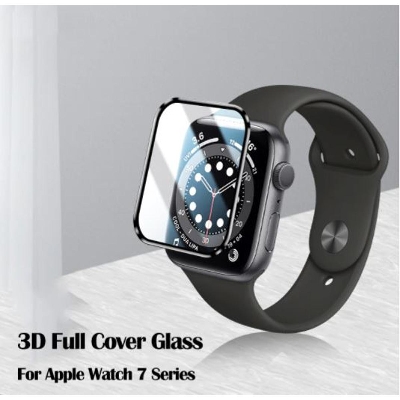 Picture of 45mm iWatch 3D Curved Tempered Glass iWatch Series 7 Full Glass.