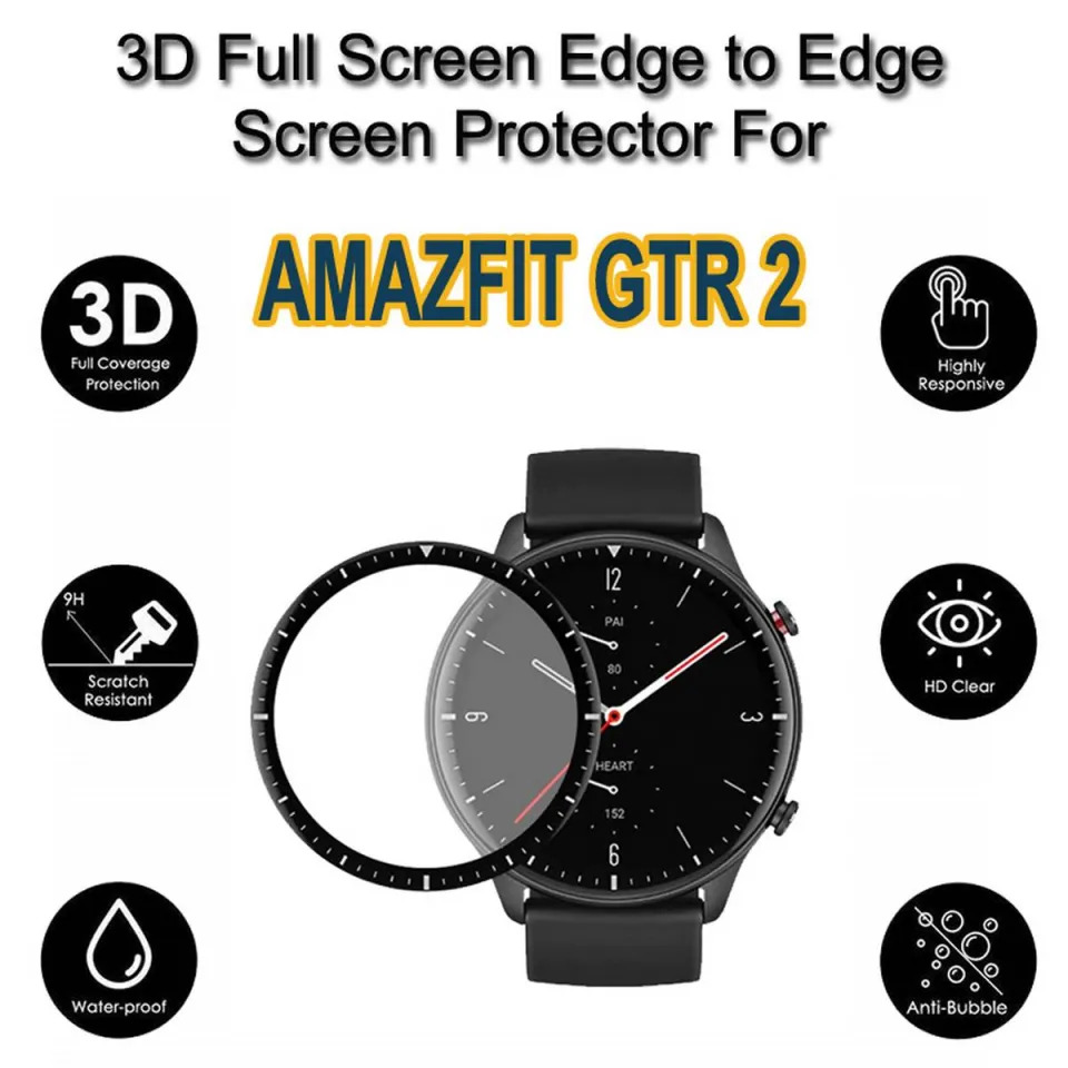 Picture of AmazFit GTR 2 Smart Watch Screen Protector Glass, Anti-Scratch Ultimate Protection for Your Watch