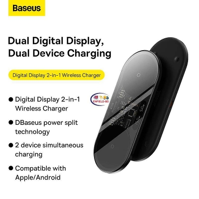 Picture of BASEUS Digital LED Display 2 in 1 20W Wireless Charger