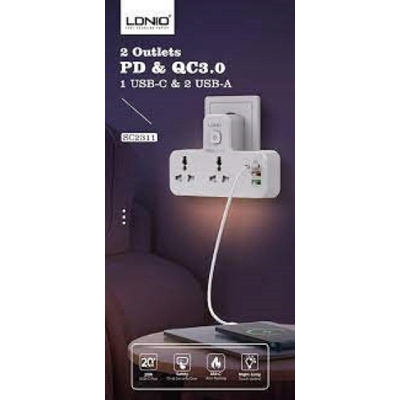 Picture of LDNIO SC2311 20W 3-Port USB Charger Extension Power Strip