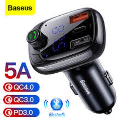 Picture of Baseus S-13 T Type Wireless MP3 Car Charger PPS QC 4.0 , PD 3.0 Quick Car Charger