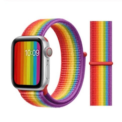 Picture of 42/44mm নাইলন রিপ্লেসমেন্ট স্ট্র্যাপ আপেল ঘড়ি-রংধনু