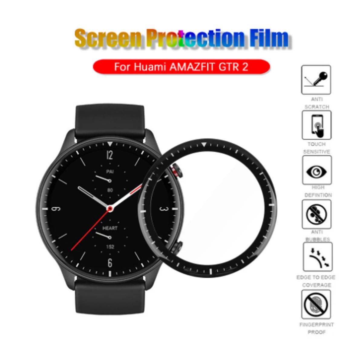 Picture of Amazfit gtr 2 screen protector 3D Full Coverage Protective Film Scratch Proof Clear Soft Fibre Glass Smart Watch Screen Protector