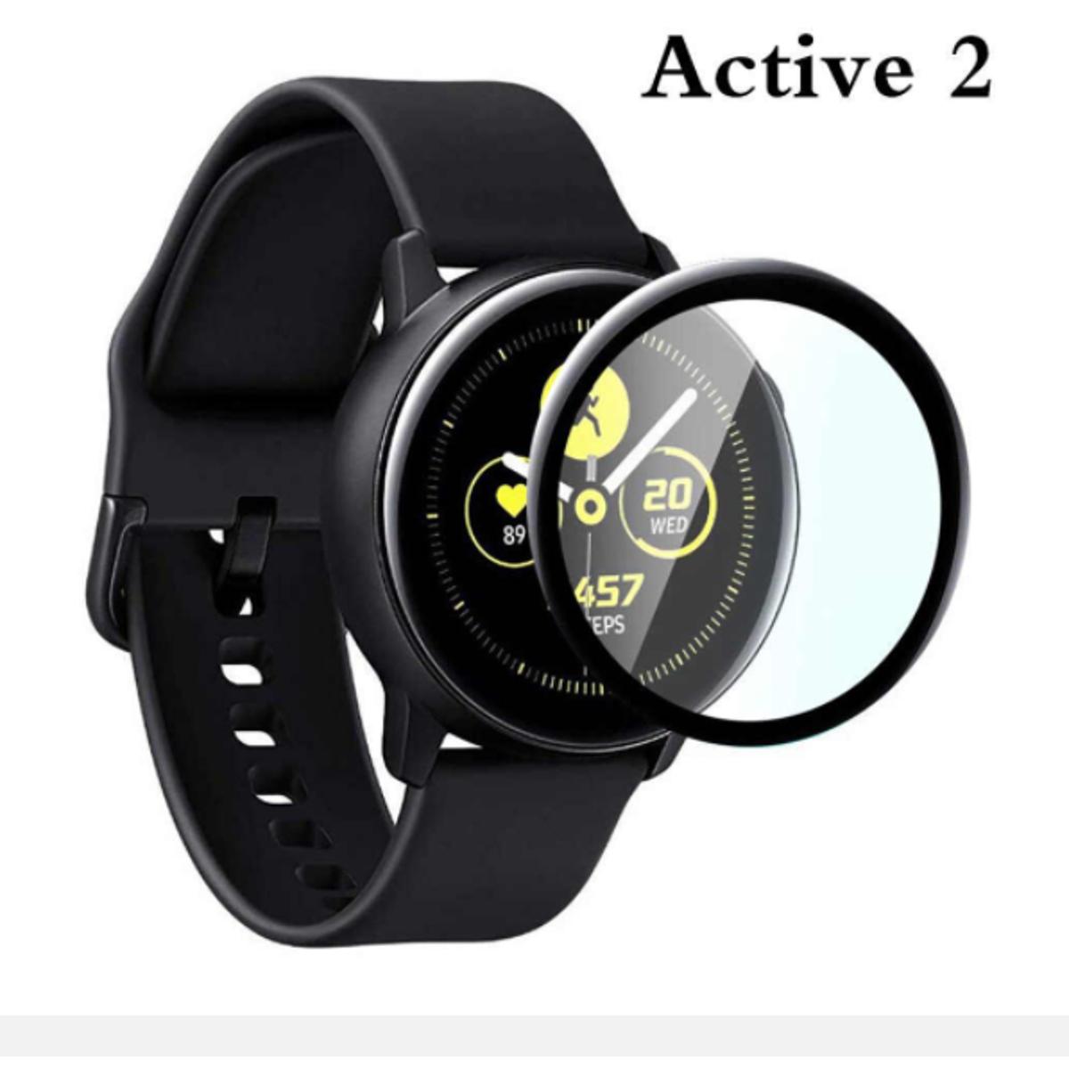 Picture of Tempered Glass 3D Screen Protector Soft Fiber Glass Full Screen Film for Galaxy Watch Active 2 40mm 44mm