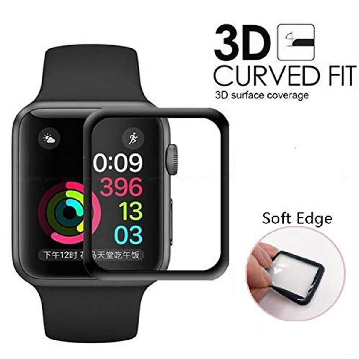 Picture of iWatch 44mm Full Cover Curved Tempered Glass Screen Protector 3D Protective Glass