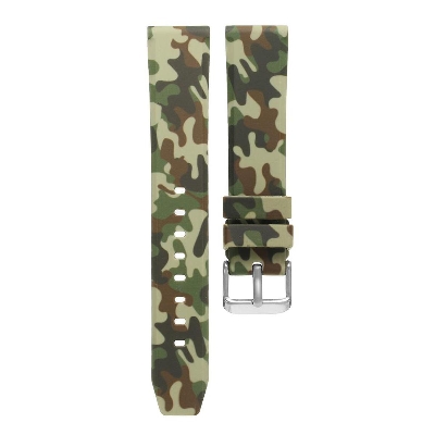 Picture of 20mm Replacement Fashion Silicone Camo Watch Band Sports Rubber Strap For SmartWatch