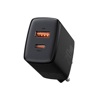 Picture of BASEUS COMPACT WALL CHARGER 20W - USB-C PD3.0, USB QC3.0
