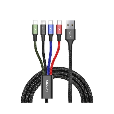 Picture of Baseus Rapid Series 4-in-1 Data And Charging Cable - 1.2m - Black