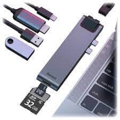 Picture of Baseus Thunderbolt C+ Pro 7-in-1 Smart Hub Docking Station Gray