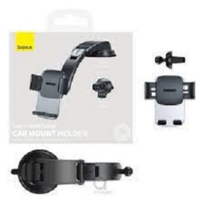 Picture of Baseus Easy Control Clamp Car Mount Holder A Set Air Vent & Dashboard Black