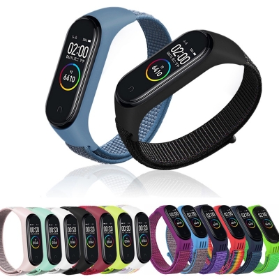 Picture of Mi Band 3, 4, 5, 6, 7 Nylon Loop Strap Adjustable Wristband for Xiaomi Amazfit