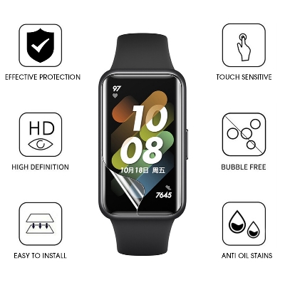 Picture of Huawei Honor Band 7 Pro Smartwatch Plastic Full Coverage HD Clear 3D Curved Edge Screen Protector For Smartwatch