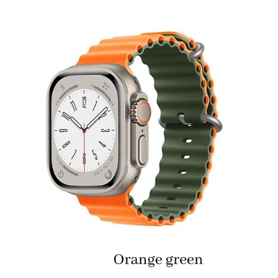 Picture of Ultra 49mm 45mm 44mm 42mm/ iWatch Series 8 7 Replacement Silicone Sport Strap - Smart Watch Belt