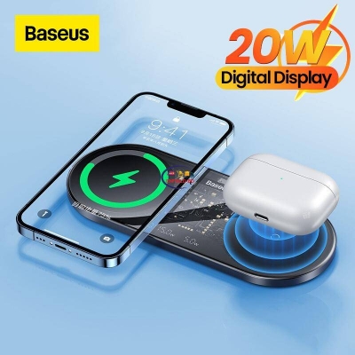 Picture of BASEUS Digital LED Display 2 in 1 20W Wireless Charger