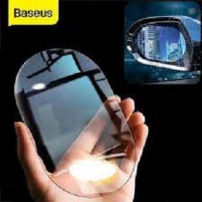 Picture of Baseus 2 Pcs 0.15mm Car Rearview Mirror Universal Auto Window Clear Film Anti Fog Window Foils Rainproof Protective Car Sticker Color Transparent